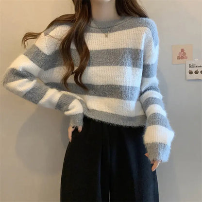 STRIPPED KNITTED SWEATER