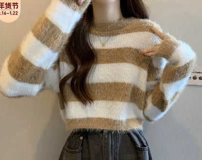 STRIPPED KNITTED SWEATER